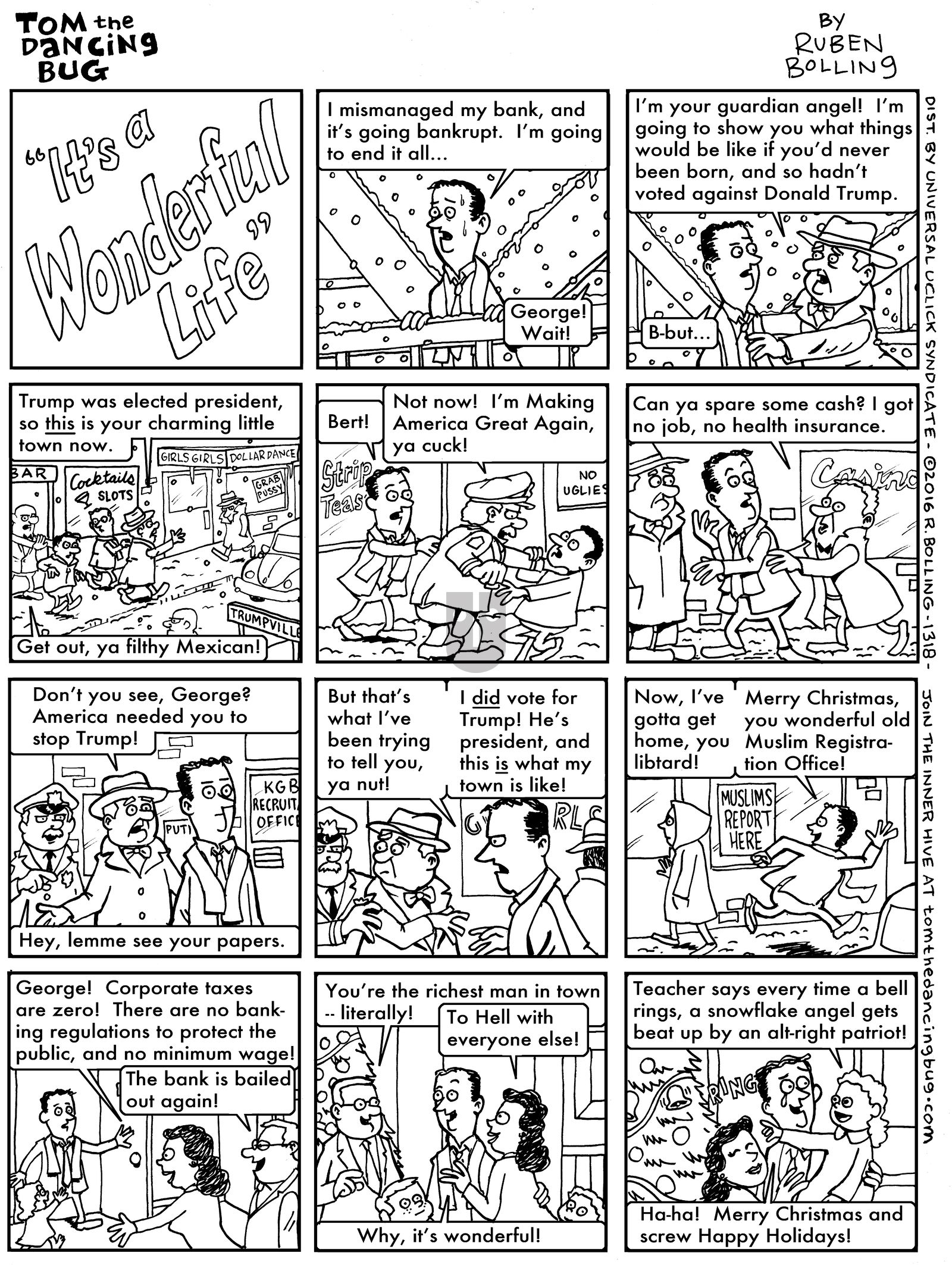 Tom the Dancing Bug - Monday December 19, 2016 Comic Strip