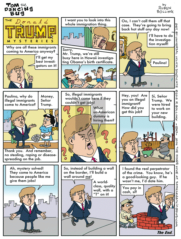 Tom the Dancing Bug on Friday July 17, 2015 Comic Strip