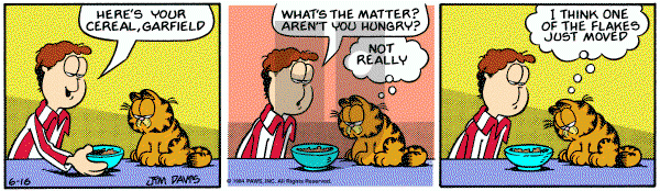 Garfield on Saturday June 16, 1984 Comic Strip