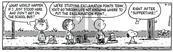 Peanuts on Wednesday April 24, 1991 Comic Strip