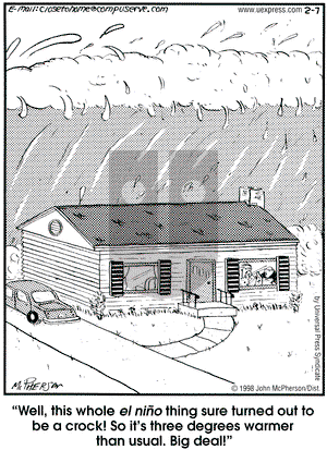 Close to Home on Saturday February 7, 1998 Comic Strip