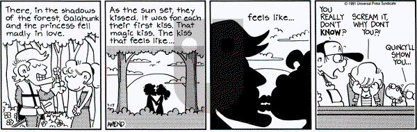 FoxTrot on Wednesday July 17, 1991 Comic Strip