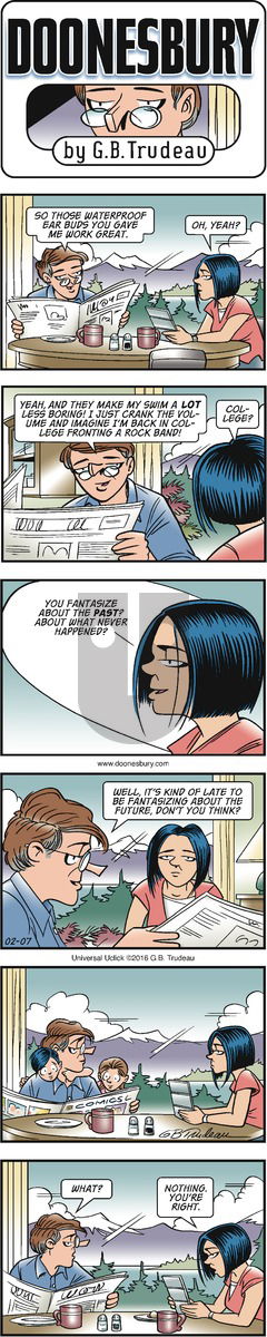 Doonesbury on Sunday February 7, 2016 Comic Strip