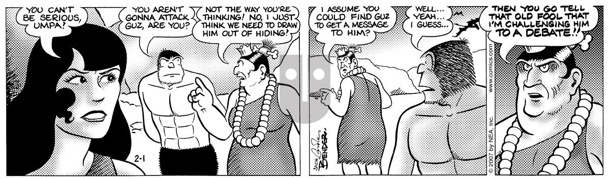 Alley Oop - Thursday February 1, 2007 Comic Strip