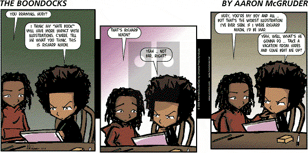 The Boondocks - Sunday April 14, 2002 Comic Strip