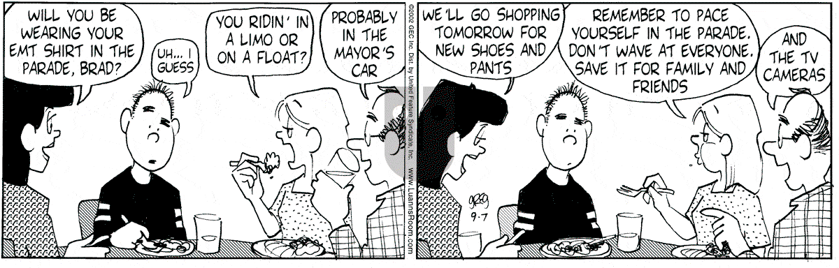 Luann - Saturday September 7, 2002 Comic Strip