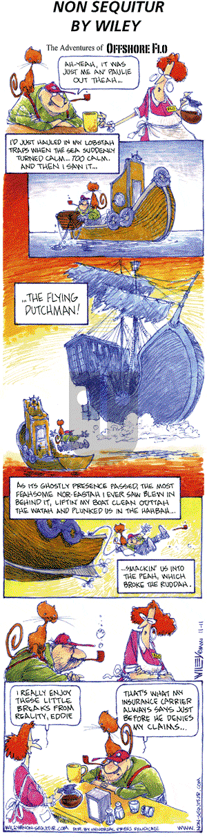 Non Sequitur on Sunday November 11, 2001 Comic Strip