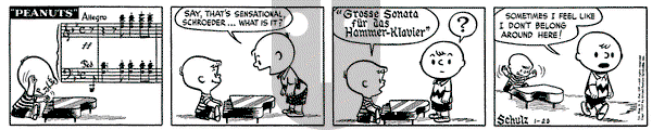 Peanuts - Wednesday January 23, 1952 Comic Strip