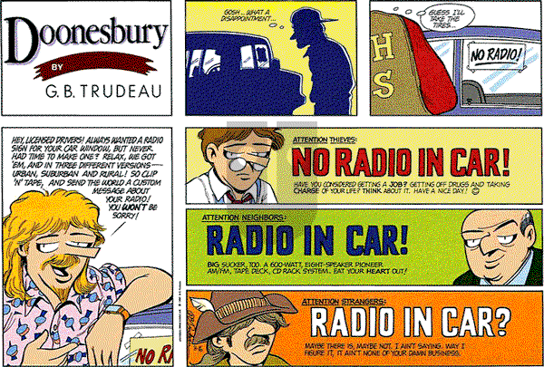 Doonesbury on Sunday August 16, 1992 Comic Strip