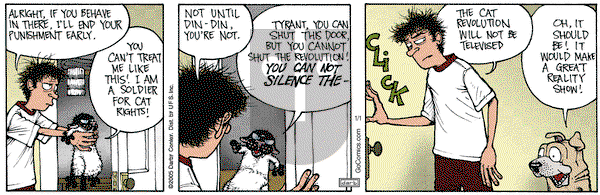 Get Fuzzy on Wednesday January 1, 2014 Comic Strip