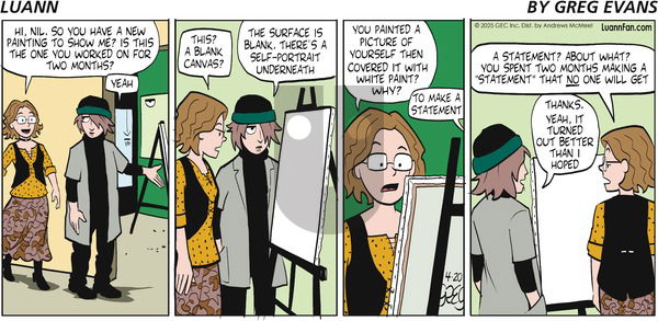 Luann on Sunday April 20, 2025 Comic Strip
