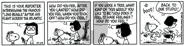 Peanuts on Thursday October 24, 1985 Comic Strip