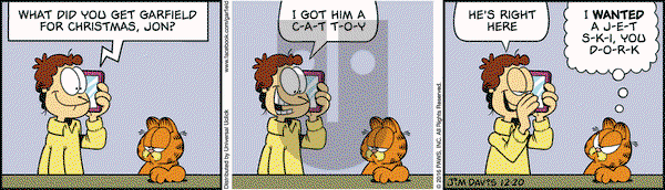 Garfield on Tuesday December 20, 2016 Comic Strip