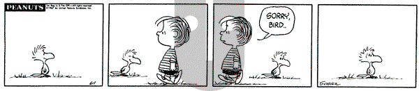 Peanuts - Thursday June 1, 1967 Comic Strip