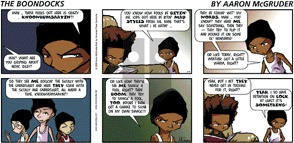 The Boondocks - Sunday April 9, 2000 Comic Strip