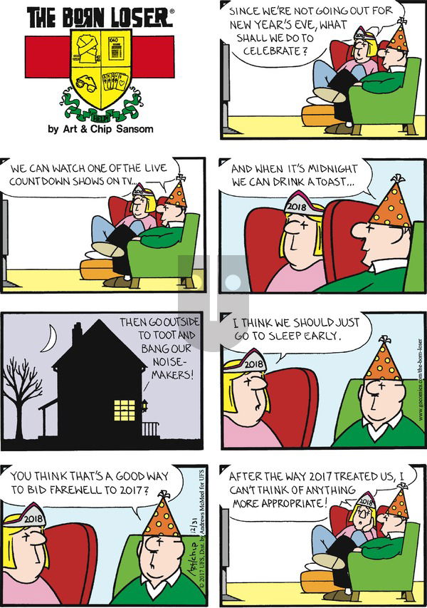 The Born Loser on Sunday December 31, 2017 Comic Strip