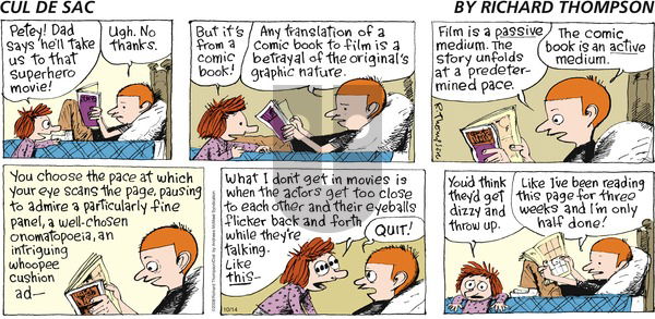 Cul de Sac on Sunday October 14, 2018 Comic Strip