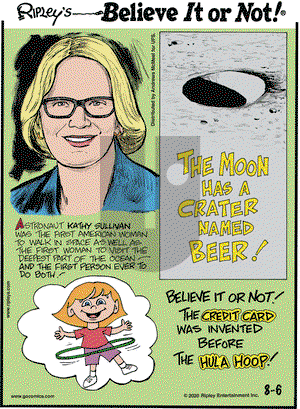 Ripley's Believe It or Not on Thursday August 6, 2020 Comic Strip