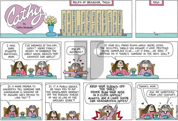 Cathy Classics on Sunday April 29, 2007 Comic Strip