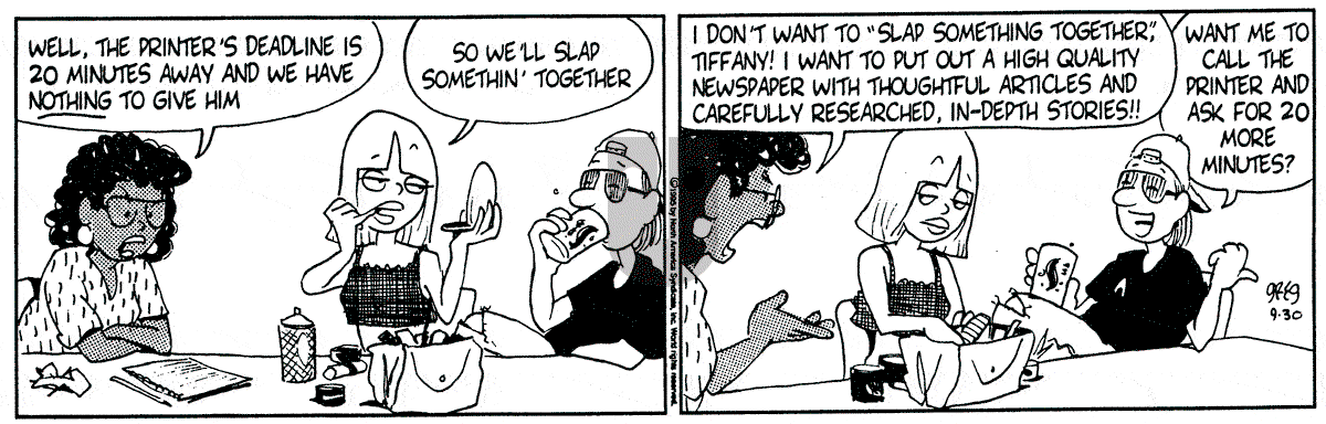 Luann - Saturday September 30, 1995 Comic Strip
