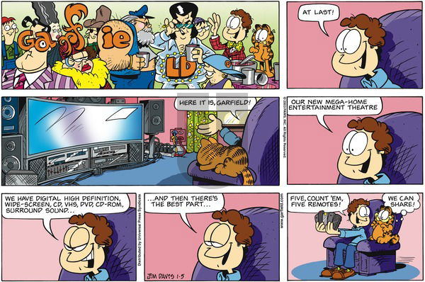 Garfield on Saturday January 18, 2003 Comic Strip