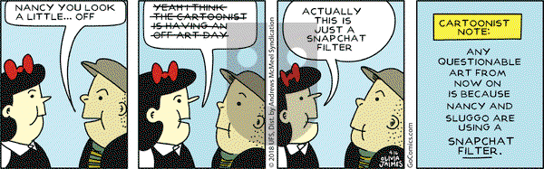Nancy on Monday April 16, 2018 Comic Strip