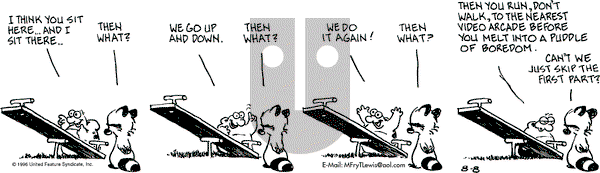 Over the Hedge on Thursday August 8, 1996 Comic Strip