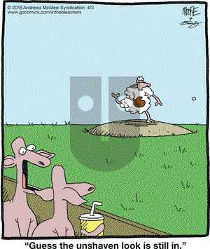 In the Bleachers on Tuesday April 3, 2018 Comic Strip