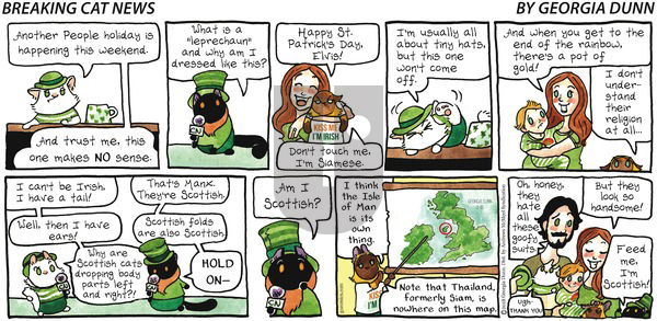 Breaking Cat News on Sunday March 18, 2018 Comic Strip