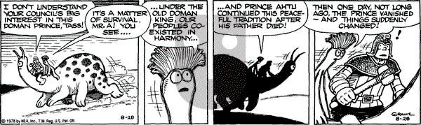Alley Oop on Monday August 28, 1978 Comic Strip