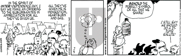 Over the Hedge on Thursday July 3, 2003 Comic Strip