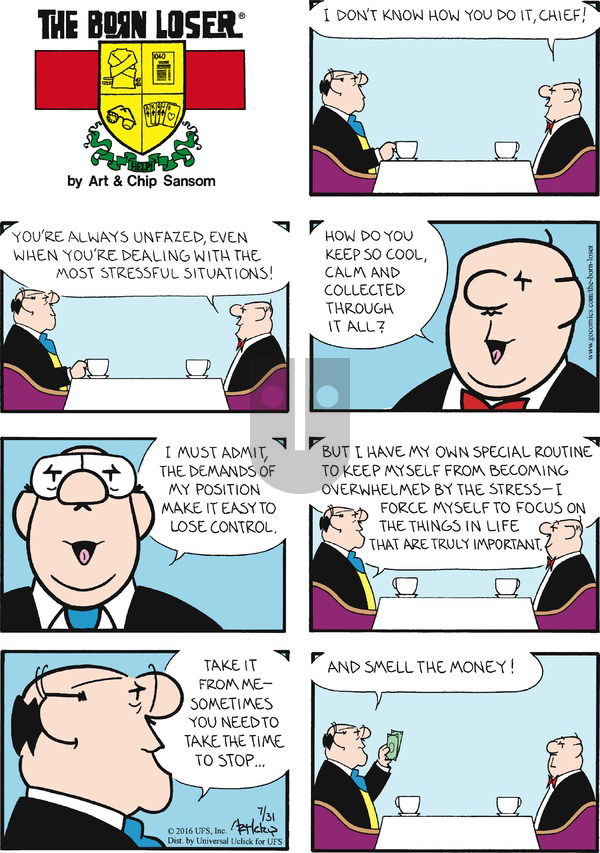 The Born Loser on Sunday July 31, 2016 Comic Strip