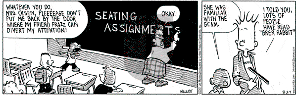 Frazz on Monday August 27, 2001 Comic Strip