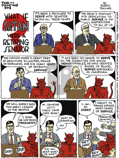 Tom the Dancing Bug on Saturday December 28, 2002 Comic Strip