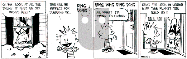 Calvin and Hobbes on Tuesday December 9, 2025 Comic Strip