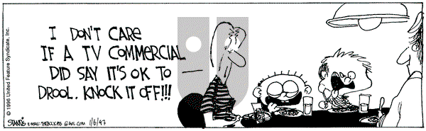 The Buckets on Monday January 6, 1997 Comic Strip