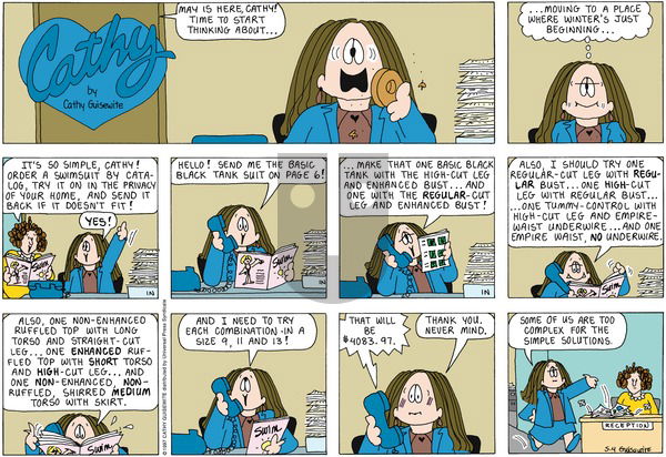 Cathy Classics on Sunday May 18, 1997 Comic Strip