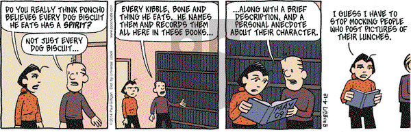 Pooch Cafe on Saturday April 12, 2014 Comic Strip