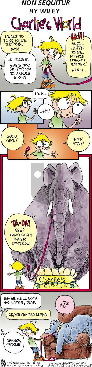 Non Sequitur on Sunday August 30, 2015 Comic Strip