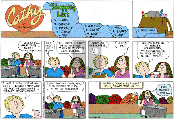 Cathy Classics - Sunday July 21, 2013 Comic Strip