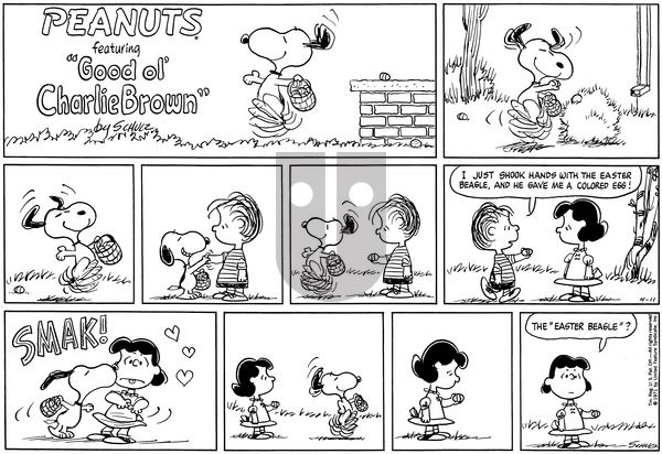 Peanuts on Sunday April 11, 1971 Comic Strip