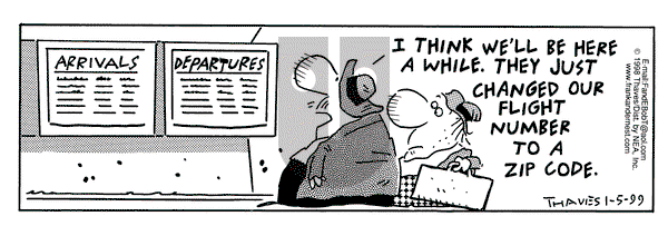 Frank and Ernest on Tuesday January 5, 1999 Comic Strip