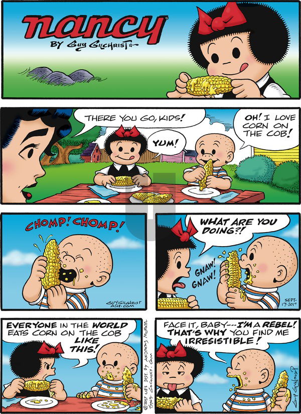 Nancy on Sunday September 17, 2017 Comic Strip