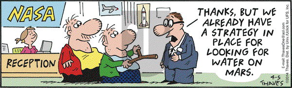 Frank and Ernest on Saturday April 5, 2014 Comic Strip
