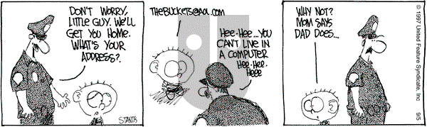 The Buckets on Friday September 5, 1997 Comic Strip