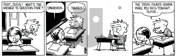 Calvin and Hobbes on Tuesday October 13, 1987 Comic Strip