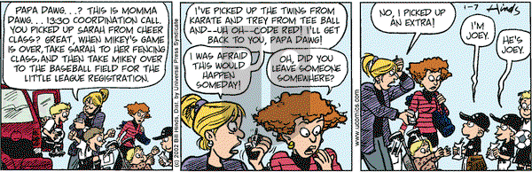 Cleats on Monday January 7, 2002 Comic Strip