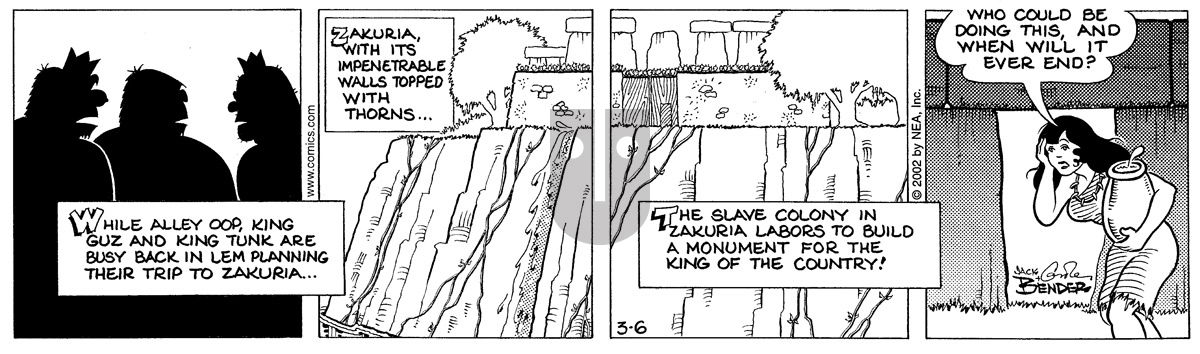 Alley Oop - Wednesday March 6, 2002 Comic Strip
