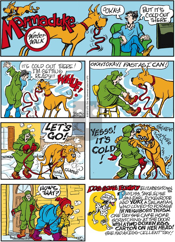 Marmaduke on Sunday February 12, 2012 Comic Strip
