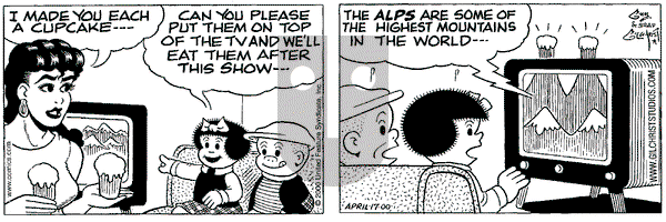 Nancy on Monday April 17, 2000 Comic Strip